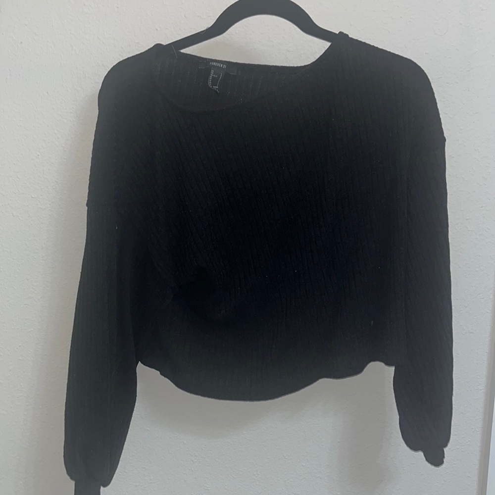 Black long sleeve top